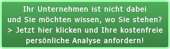 Ihr Unternehmen ist nicht dabei und Sie möchten wissen, wo Sie stehen? > Jetzt hier klicken und Ihre kostenfreie persönliche Analyse anfordern!